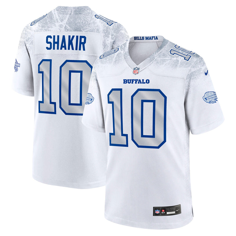 Buffalo Bills Khalil Shakir Nike White 2025 Rivalries Collection Game Jersey