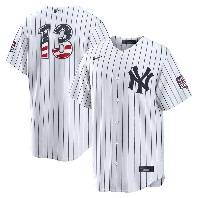 Fourth of July New York Yankees Jazz Chisholm Jr. Nike White USA 250 Stadium Jersey