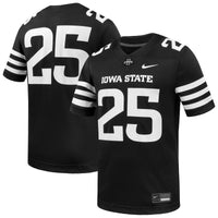 #1 Iowa State Cyclones Nike Alternate Game Football Jersey - Black