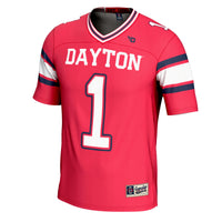 #1 Dayton Flyers GameDay Greats Football Jersey – Red