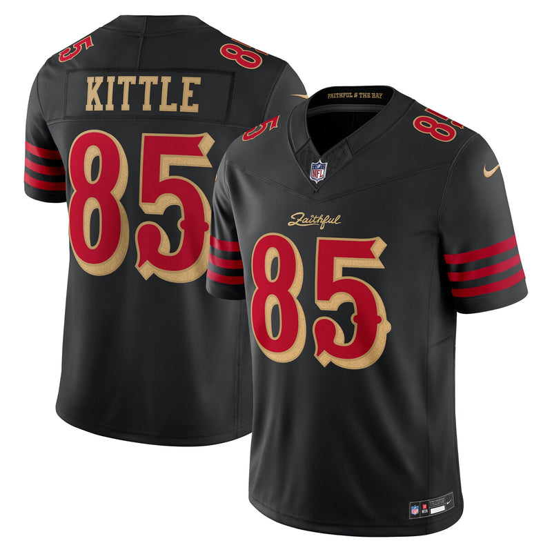 San Francisco 49ers George Kittle Nike Black 2025 Rivalries Collection Stitched Limited Jersey