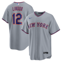 New York Mets Francisco Lindor Nike Gray Road Replica Jersey