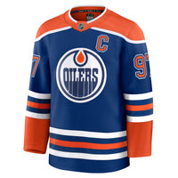 Edmonton Oilers Connor McDavid Fanatics Royal Home Premium Jersey