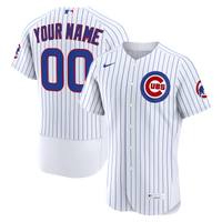 Chicago Cubs Nike White Home Authentic Custom Jersey