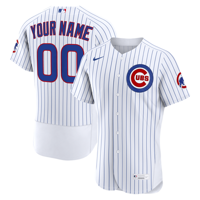 Chicago Cubs Nike White Home Authentic Custom Jersey