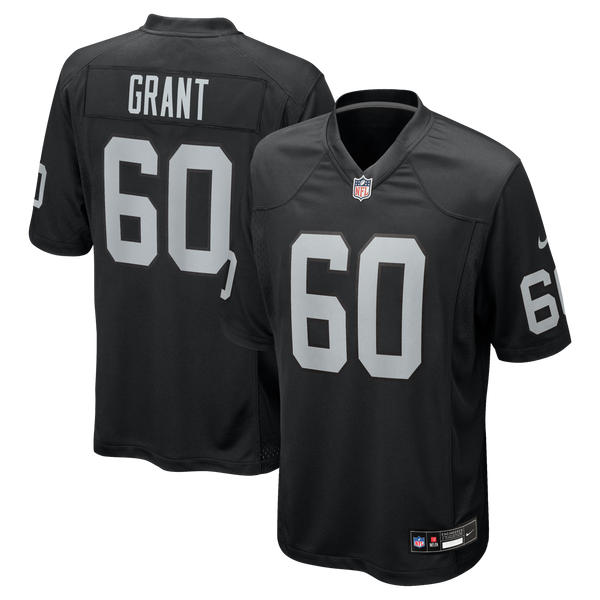 Las Vegas Raiders Charles Grant Nike Black Team Game Jersey