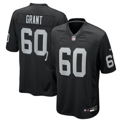 Las Vegas Raiders Charles Grant Nike Black Team Game Jersey