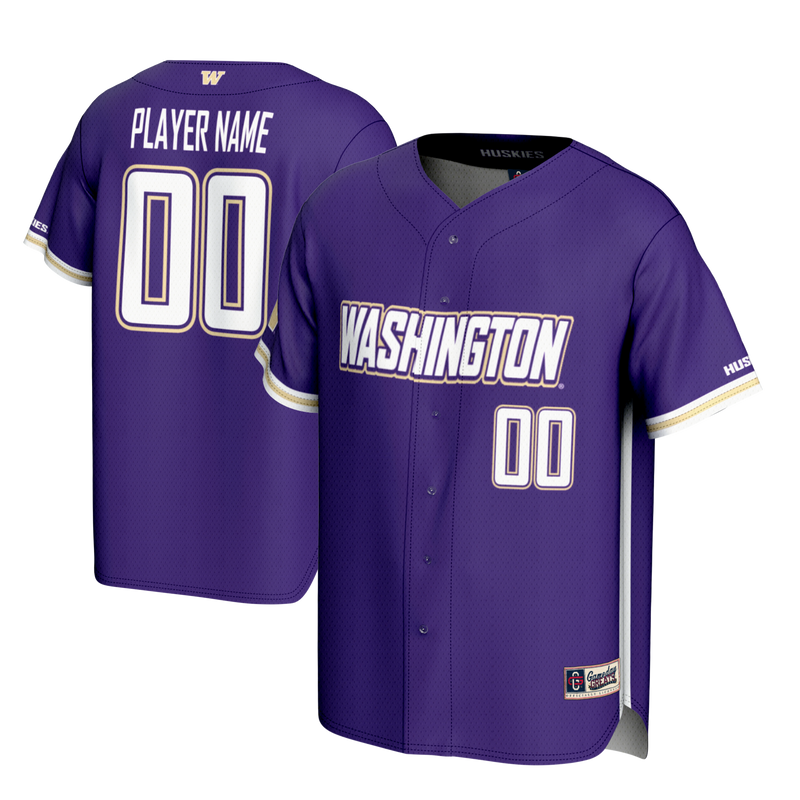 Washington Huskies GameDay Greats NIL Pick-A-Player Lightweight Baseball Jersey - Purple