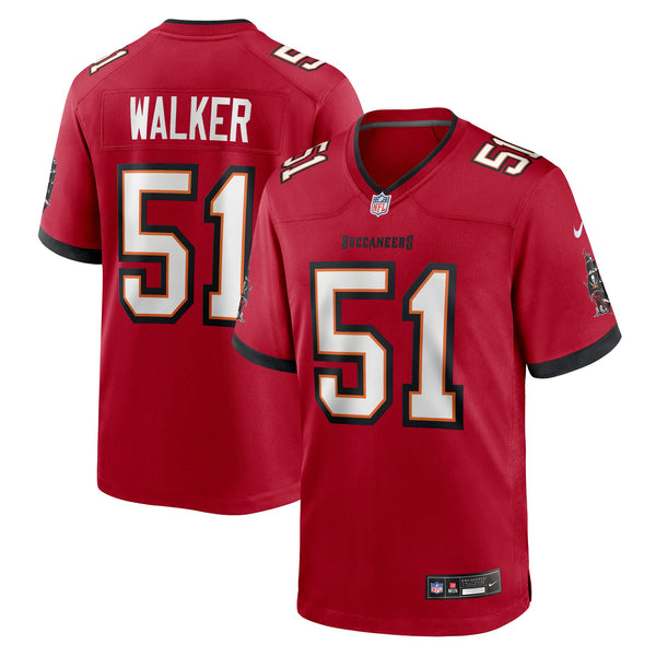 Tampa Bay Buccaneers David Walker Nike Red Team Game Jersey