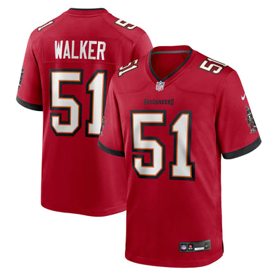 Tampa Bay Buccaneers David Walker Nike Red Team Game Jersey