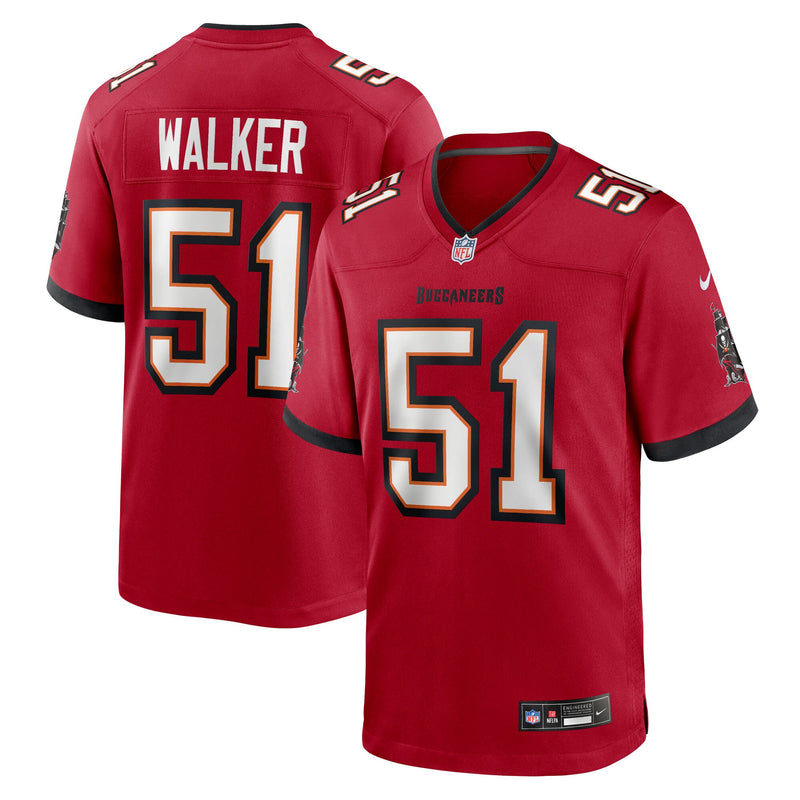 Tampa Bay Buccaneers David Walker Nike Red Team Game Jersey