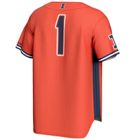 #1 Illinois Fighting Illini GameDay Greats Lightweight Baseball Jersey - Orange