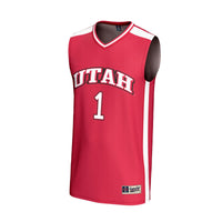 #1 Utah Utes GameDay Greats Lightweight Basketball Fashion Jersey - Red