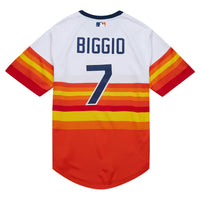 Houston Astros Craig Biggio Mitchell & Ness White 2004 Cooperstown Collection Authentic Throwback Jersey