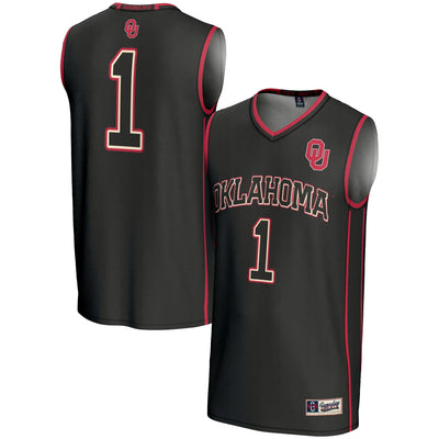 GameDay Greats #1 Black Oklahoma Sooners Lightweight Basketball Jersey