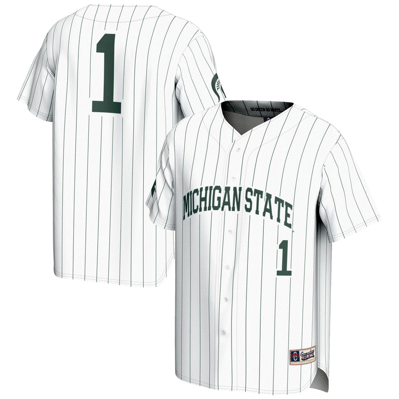 GameDay Greats #1 White Michigan State Spartans Lightweight Baseball Jersey