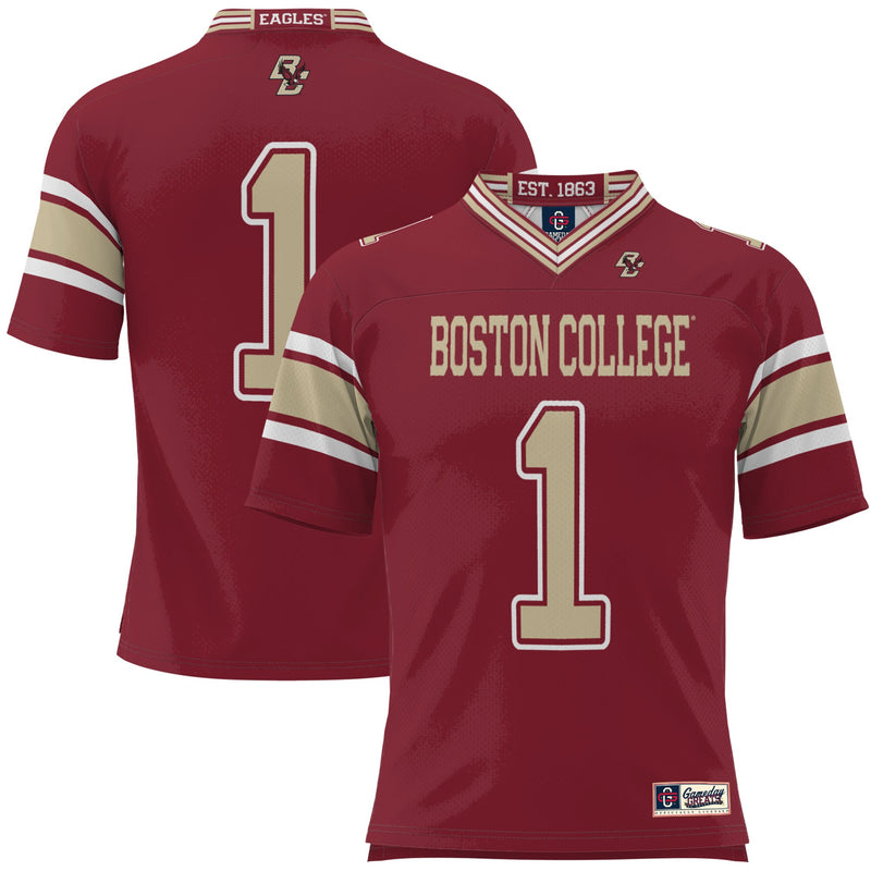#1 Boston College Eagles GameDay Greats Football Jersey - Maroon