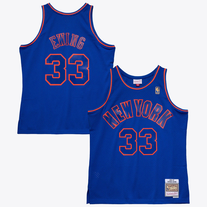 New York Knicks Mitchell & Ness Patrick Ewing 1996 Swingman Authentic Jersey - Royal Blue