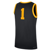#1 Iowa Hawkeyes Nike Road Replica Jersey - Black