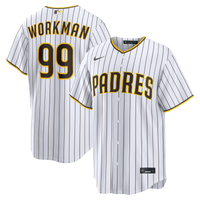 San Diego Padres Gage Workman Nike White Home Replica Jersey