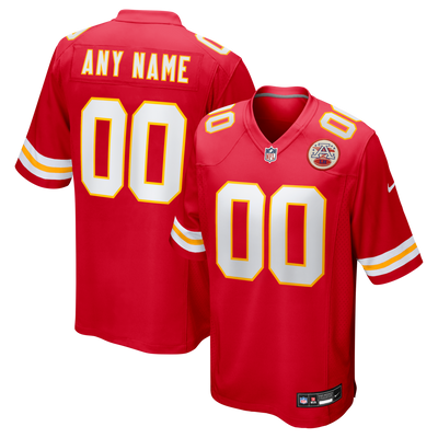 Kansas City Chiefs Nike Red Custom Game Jersey