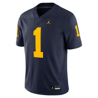 #1 Michigan Wolverines Jordan Brand Game Jersey - Navy