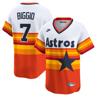 Houston Astros Craig Biggio Nike White Throwback Cooperstown Collection Limited Player Jersey
