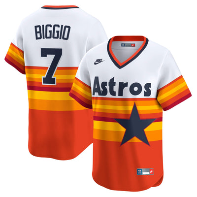 Houston Astros Craig Biggio Nike White Throwback Cooperstown Collection Limited Player Jersey