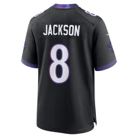 Baltimore Ravens Lamar Jackson Nike Black Alternate Game Jersey