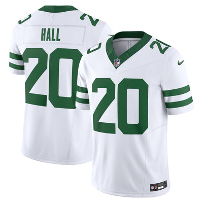 New York Jets Breece Hall Nike Legacy White Vapor F.U.S.E. Limited Jersey