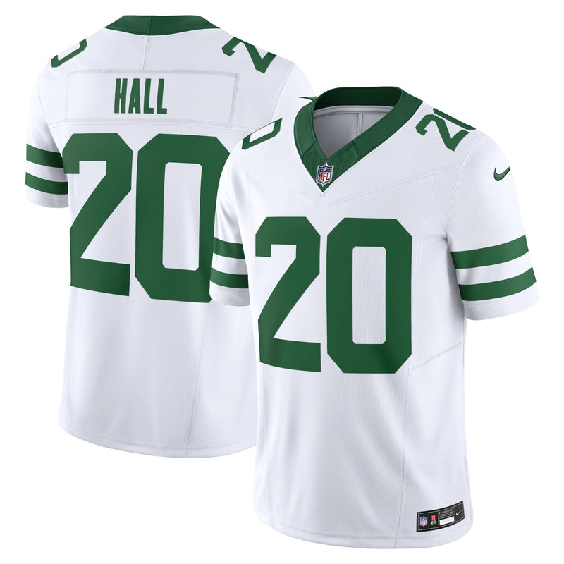 New York Jets Breece Hall Nike Legacy White Vapor F.U.S.E. Limited Jersey