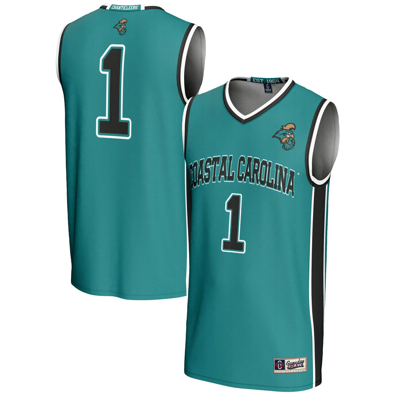 #1 Coastal Carolina Chanticleers GameDay Greats Lightweight Basketball Jersey - Light Blue