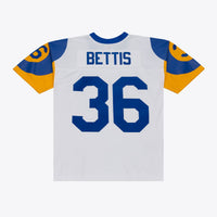 Los Angeles Rams Jerome Bettis Mitchell & Ness White Retired Legacy Replica Player Jersey