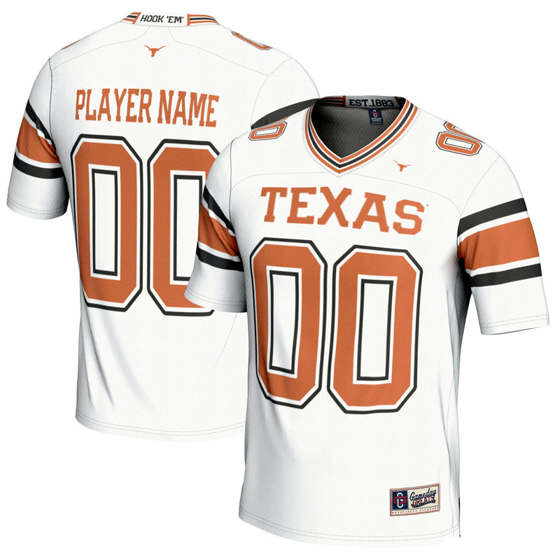 Texas Longhorns GameDay Greats NIL Pick-A-Player Football Fashion Jersey - White