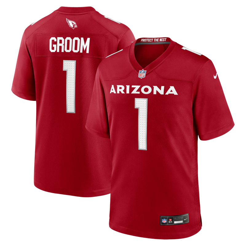 Arizona Cardinals Number 1 Groom Nike Cardinal Game Jersey