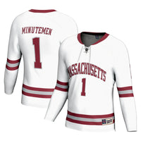 #1 UMass Minutemen GameDay Greats Hockey Fashion Jersey - White