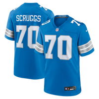 Detroit Lions Juice Scruggs Nike Blue Team Game Jersey