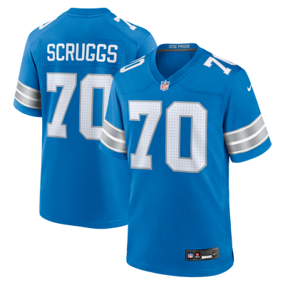 Detroit Lions Juice Scruggs Nike Blue Team Game Jersey