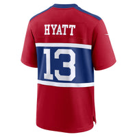 New York Giants Jalin Hyatt Nike Century Red Alternate Player Game Jersey
