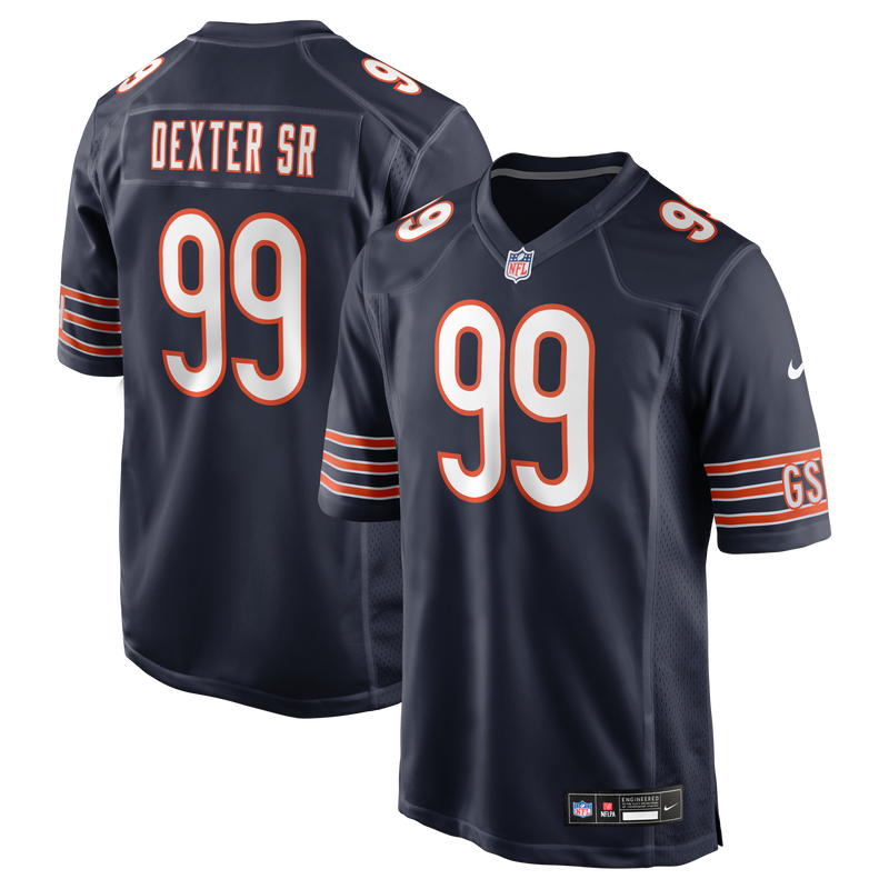 Chicago Bears Gervon Dexter Sr. Nike Navy Game Jersey