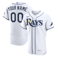 Tampa Bay Rays Nike White Home Authentic Custom Jersey
