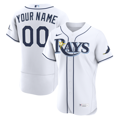 Tampa Bay Rays Nike White Home Authentic Custom Jersey
