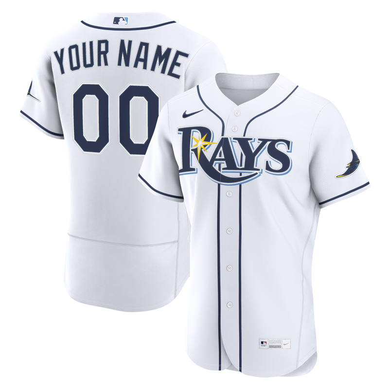 Tampa Bay Rays Nike White Home Authentic Custom Jersey