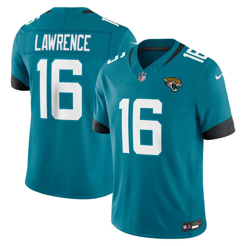 Jacksonville Jaguars Trevor Lawrence Nike Teal Team Vapor F.U.S.E. Stitched Limited Jersey