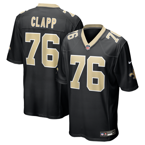 New Orleans Saints Will Clapp Nike Black Team Game Jersey