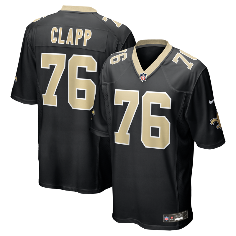 New Orleans Saints Will Clapp Nike Black Team Game Jersey
