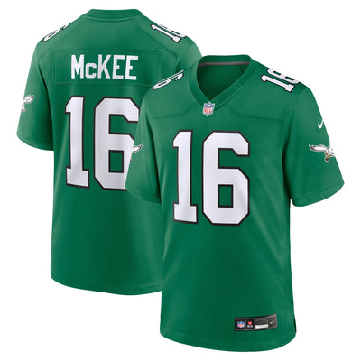 Philadelphia Eagles Tanner McKee Nike Kelly Green Alternate Game Jersey
