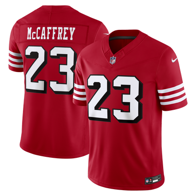 San Francisco 49ers Christian McCaffrey Nike Scarlet Alternate Vapor F.U.S.E. Stitched Limited Jersey