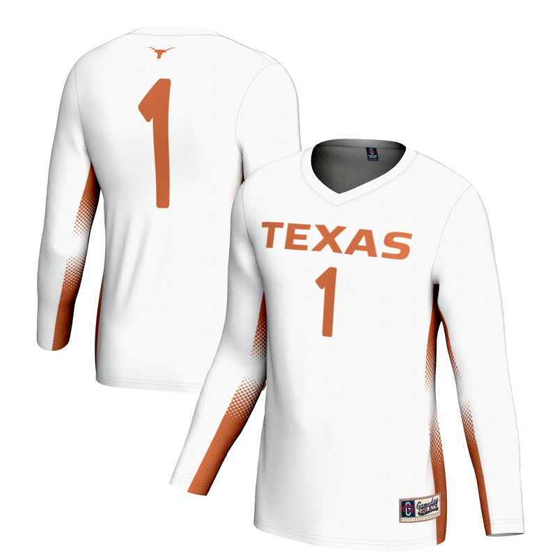 #1 Texas Longhorns GameDay Greats Lightweight Volleyball Jersey - White