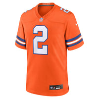 Denver Broncos Patrick Surtain II Nike Orange Mile High Collection 1977 Throwback Player Game Jersey